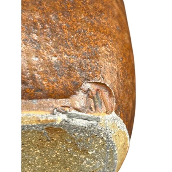 Vintage Handcrafted TC Pottery Wall Pocket Vase With Abstract Floral‎ Design - Picture 5 of 6